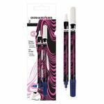 Tintenlöscher  neon pink/schwarz 2er