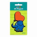 Magnet Die Maus Elefant  Herzballon 3D 9x6cm,...