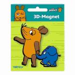 Magnet Die Maus 3D  Maus und Elefant 7,5x8cm,...