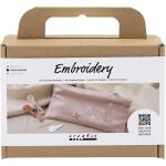 Mini Kreativ Set Sticken  altrosa, Inhalt: Clutch,...