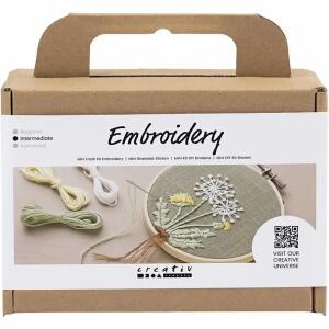 Mini Kreativ Set Sticken staubgrün,