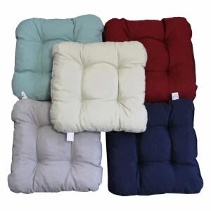 Sitzkissen Susa 38x38x8cm  farblich sortiert, ideale Stuhlauflage, kann auch als Kissen genutzt werden., Bezug: 50% Baumwolle 50% Polyester, Füllmaterial: Polyurethan-Krümel