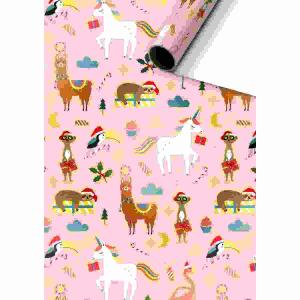 Geschenkpapier 70cmx1,5m  Jay rosa, Stewo