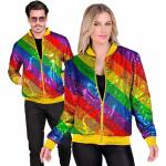 Kostüm Jacke Fashion  Regenbogen Gr.L/XL, Pailletten...