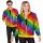 Kostüm Jacke Fashion  Regenbogen Gr.L/XL, Pailletten Bomberjacke in Regenbogen Muster, WIDMANN