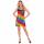 Kostüm Kleid Fashion  Regenbogen Gr.M, Paillettekleid in Regenbogen Muster, WIDMANN