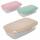 Frischhaltedose Paris  eckig 1,8l 3fach sortiert, transparente Schale und farbiger Deckel 4 Clips, 27,2 x 16,6 x 7,4 cm,, OSMA Werm