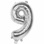 Folienballon Zahl 9  36cm silber
