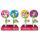 XL Lollipop mit 8 kleinen  Lollipops 64g, Erdbeer-, Trauben-, Beere-, Orange-Geschmack