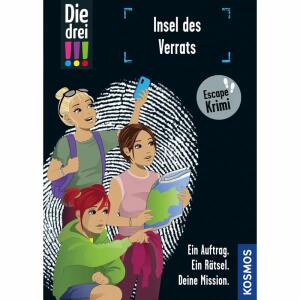 Die drei !!! Escape-Krimi  Insel des Verrats, Autor: Anne Scheller, David Scheller, Illustration: Andrea, Jansen, Softcover mit Klappen 160 Seiten, ab 10 Jahren, Kosmos