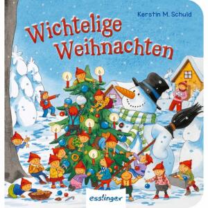 Wichtelige Weihnachten  Kleines Wimmelbuch, Autorin: Sibylle Schumann, Illustration: Kerstin M. Schuld, Pappbilderbuch, 16 Seiten, ab 2 Jahren,, Thiemann-Esslinger Verlag
