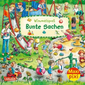 Maxi Pixi 423 Wimmelspaß  Bunte Sachen, Softcover 24 Seiten, illustriert von Katharina Winkler und, Joachim Kraus, ab 3 Jahren