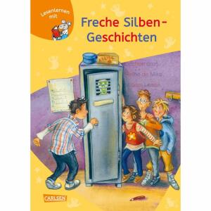 LESEMAUS zum Lesenlernen  Freche Silben-Geschichten, Sammelband, extra Lesetraining Lesetexte mit farbiger, Silbenmarkierung, Hardcover, 96 Seiten, Autoren Ursel, Scheffler und Rudolf Herfurter, Illustration Marion Elitez, und Dorothea Tust, Der Sammelban