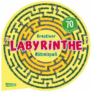 Kreativer Labyrinthe  Rätselspaß, Rätseln und Knobeln mit über 70 coolen Stickern,, Softcover, 80 Seiten, Autor Anton Poitier, ab 7 Jahren