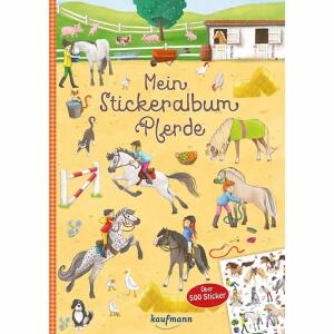 Mein Stickeralbum Pferde  500 Sticker, 32 Seiten , Autorin Kristin Lückel, Illustration Julia, Gerigk, ab 3 Jahren