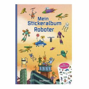 Mein Stickeralbum Roboter  350 Sticker, 32 Seiten, Autorin Klara Kamlah, Illustration Julia, Gerigk, ab 3 Jahren