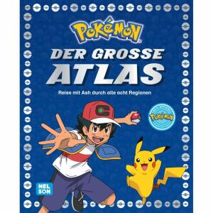 Pokémon Der große Atlas  Reise mit Ash durch alle, Reise mit Ash durch alle acht Regionen, Hardcover, 224 Seiten, ab 6 Jahren