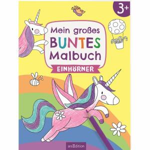 Mein großes buntes  Malbuch Einhörner, Softcover, 32 Seiten, Illustration von Marlit Kraus,, ab 3 Jahren,, Ars Edition