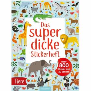 Das super dicke  Stickerheft Tiere, über 800 Sticker, Softcover, 80 Seiten,, illustriert von Izabella Markiewicz, Ars Edition