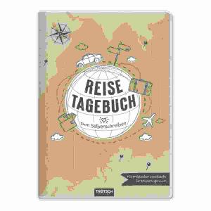 Reisetagebuch zum  Selberschreiben 21x15cm, 80 Seiten, Softcover mit Innentasche, Trötsch Verlag