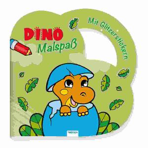 Dino Malspaß mit  Glitzerstickern, 26 Seiten, Softcover, ab 3 Jahren, Trötsch Verlag