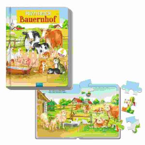 Puzzlebuch Bauernhof  10 Seiten, Pappbilderbuch, ab 3 Jahren, Trötsch Verlag