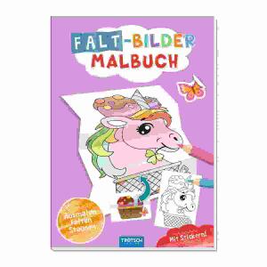 Faltbilder-Malbuch  Einhorn, 36 Seiten, Softcover, ab 4 Jahren, Trötsch Verlag