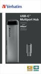 Multiport USB 3.1-C Hub, 4x USB Typ-A, USB-C Kabel, 15cm,...