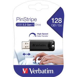 Speicherstick USB 3.0, 128 GB, PinStripe, mit Schiebefunktion