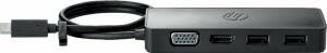 Adapter,  USB Travel Hub G2, für bis zu 75 W, schwarz