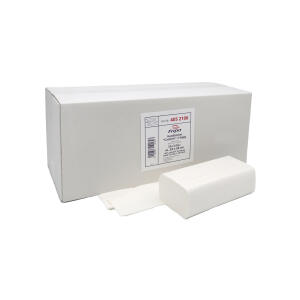 Falthandtuch COMFORT, 24 x 24 cm, Z-Falz, hochweiß, mit Dekorprägung, 2-lagig, 100 % Zellstoff, VE = 1 Karton = 15 Pack = à 150 Blatt