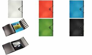 LEITZ Ordnungsmappe Solid, DIN A4, PP, 6 Fächer, hellblau (80456930)