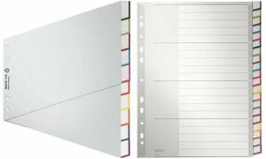 LEITZ Kunststoff-Register, blanko, A4 Überbreite, 15-teilig (80127600)
