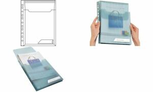LEITZ Sicht-/Prospekthülle CombiFil e Maxi, A4, PP, blau (80472735)
