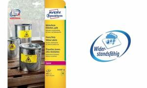 AVERY Zweckform Wetterfeste Etikett en, 210 x 148 mm, gelb (7206130)
