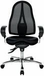 Drehstuhl Sitness 15, mit Armlehne U2, chrom/schwarz,...