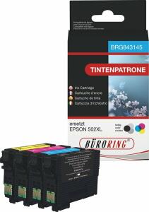 Multipack für Epson Expression Premium, ersetzt Epson 502XLBK/C/M/Y, Inhalt: 1x 12 ml, 3x 11 ml