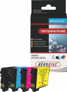 Multipack für Epson Expression Home, ersetzt Epson 603XLBK/C/M/Y, Inhalt: 1x 12 ml, 3x 11 ml