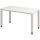 Schreibtisch 1400 x 670 mm, weiß/silber, 4-Fuß-Gestell, Rechteckform, Platte: 25 mm