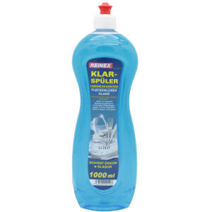 Klarspüler, fleckenloser Glanz, schont Glasur und Dekor, für alle Spülmaschinen, 1000 ml