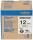 Schriftbandkassette, HGe-23, 12 mm / 8 m lang, schwarz auf weiß, laminiert, Multipack mit 5 Schriftbändern
