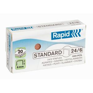 Rapid Heftklammern Standard 24/6 v erkupfert (68855700)