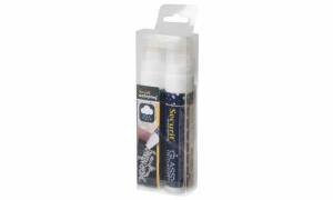 Securit Kreidemarker WATERPROOF LAR GE, 2er Etui, weiß (70020242)