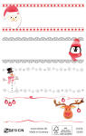Weihnachtsetikett Wintertiere