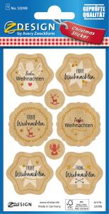 Weihnachtsetikett Frohe Weihnachten