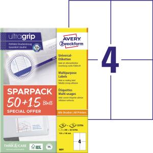 Universaletiketten 105x148mm weiß