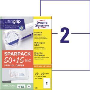 Universaletiketten 210 x 148 weiß