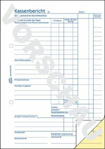 Kassenbuch Bericht A5 2x40Blatt SD blau