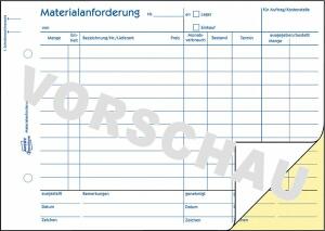 Materialanforderung A5 2x40Blatt SD blau