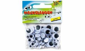 Wackelaugen 100ST sort.